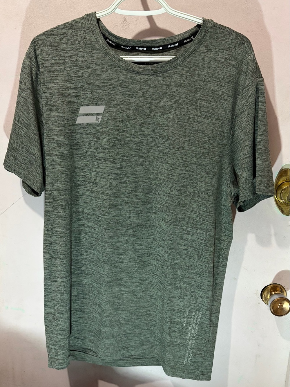 Hurley Heather Olive Green Short Sleeve Performance Tee